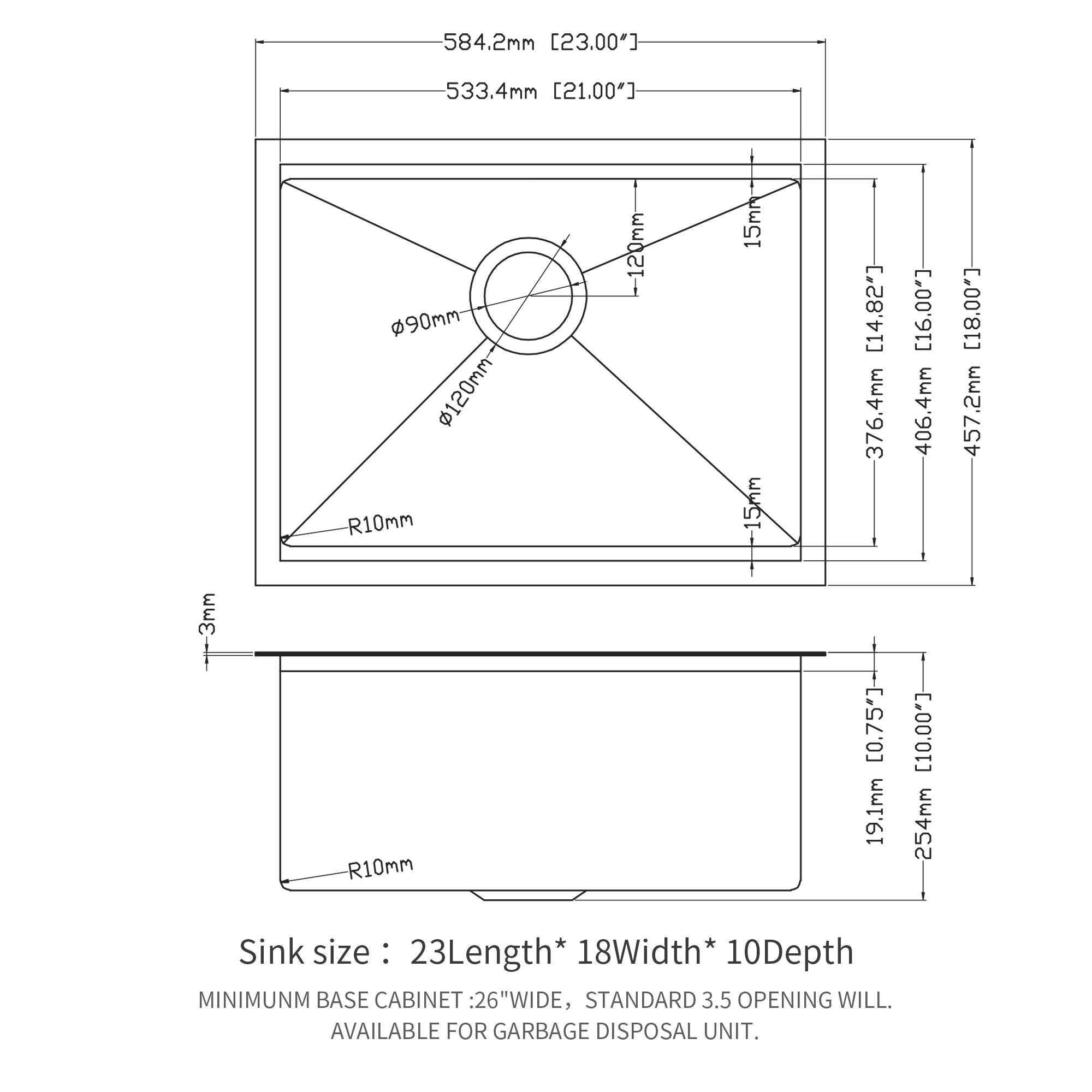 Gunmetal Black Workstation Kitchen Sink 23X18X10&quot; Single Bowl Undermount Stainless Steel 16 Gauge With Cutting Board And Accessories