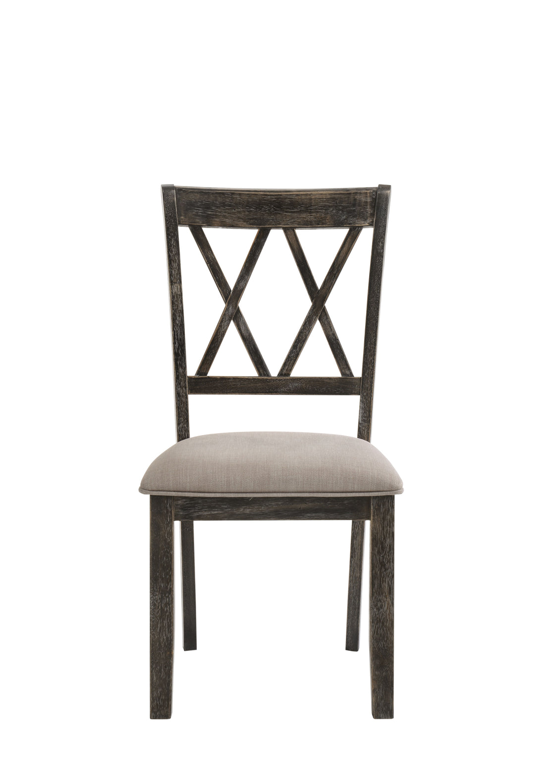 Claudia II - Weathered Side Chair (Set of 2) - Beige / Gray