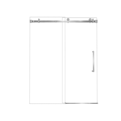 Frameless Single Sliding Shower Door &amp; Handle And Square Tube Track
