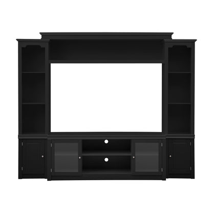 All-In-One TV Stand With Bookcase For TVs Up To 65"