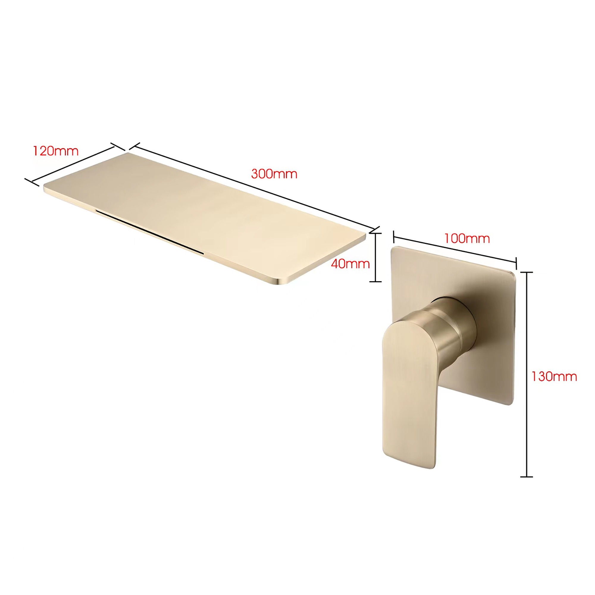 Modern Stainless Steel Waterfall Bathroom Sink Faucet With Single Handle Wall Mount