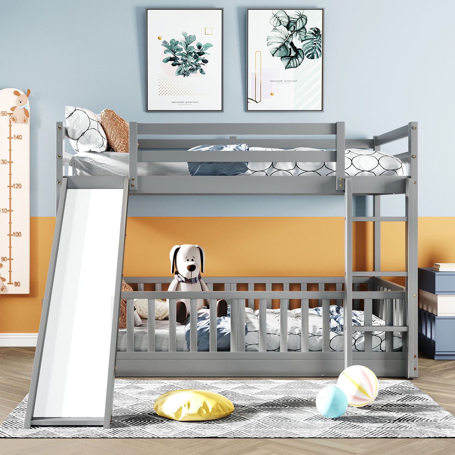 Functional Bunk Bed &amp; Convertible Ladder And Slide
