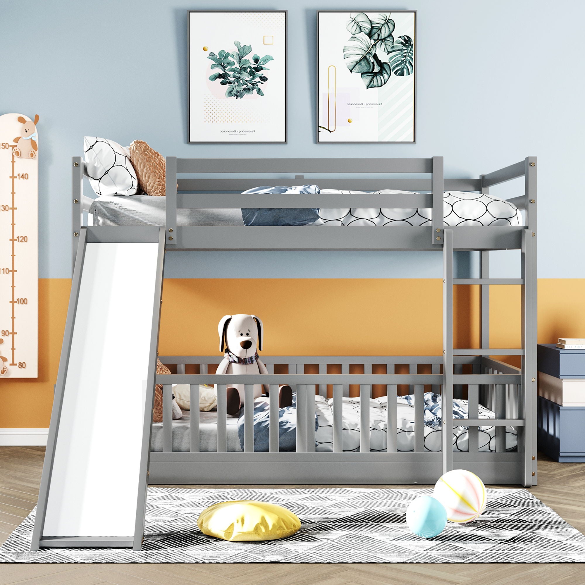 Functional Bunk Bed &amp; Convertible Ladder And Slide
