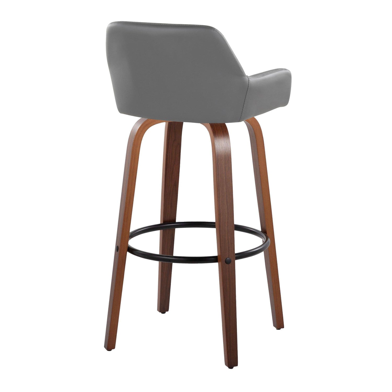 Daniella - Contemporary Fixed Height, Barstool &amp; Swivel And Round Footrest (Set of 2)