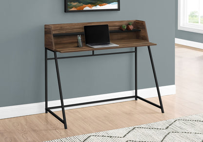 Computer Desk For Home Office, Laptop, Storage Shelves, Marble Look Contemporary &amp; Modern