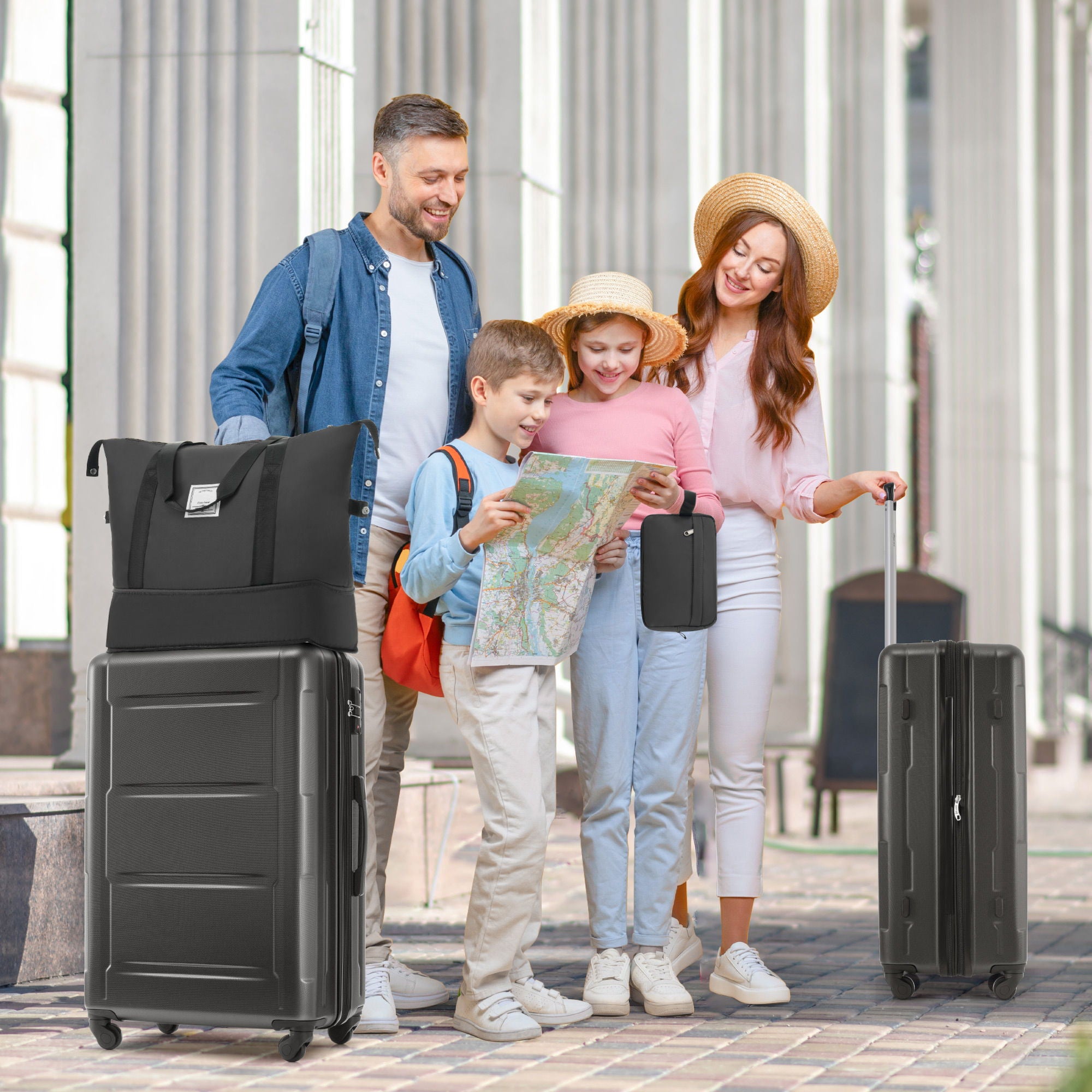 2 Piece Luggage Set With Bags Expanable Spinner Wheels ABS Lightweight Suitcase With Tsa Lock 20&quot; / 24&quot;