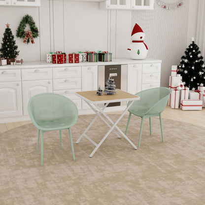 2 Pack Lounge Chair Set &amp; Folding Square Table