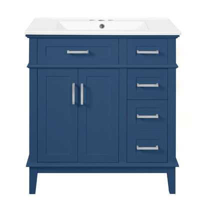 Modern Bathroom Vanity With Sink, Storage Cabinet, Soft Close Doors, Deep &amp; Standard Drawers