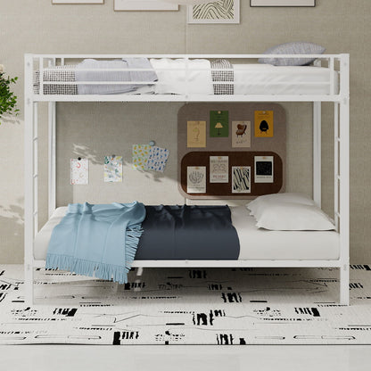 Bunk Bed For Kids, Convertible Frame With Ladders &amp; Guardrail