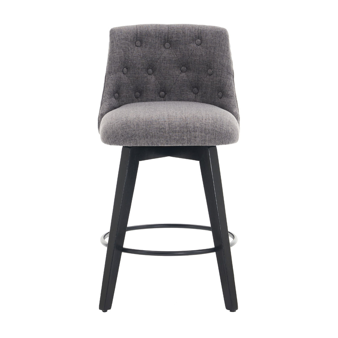 Swivel Bar Stools &amp; Button Tufted Back (Set of 2)
