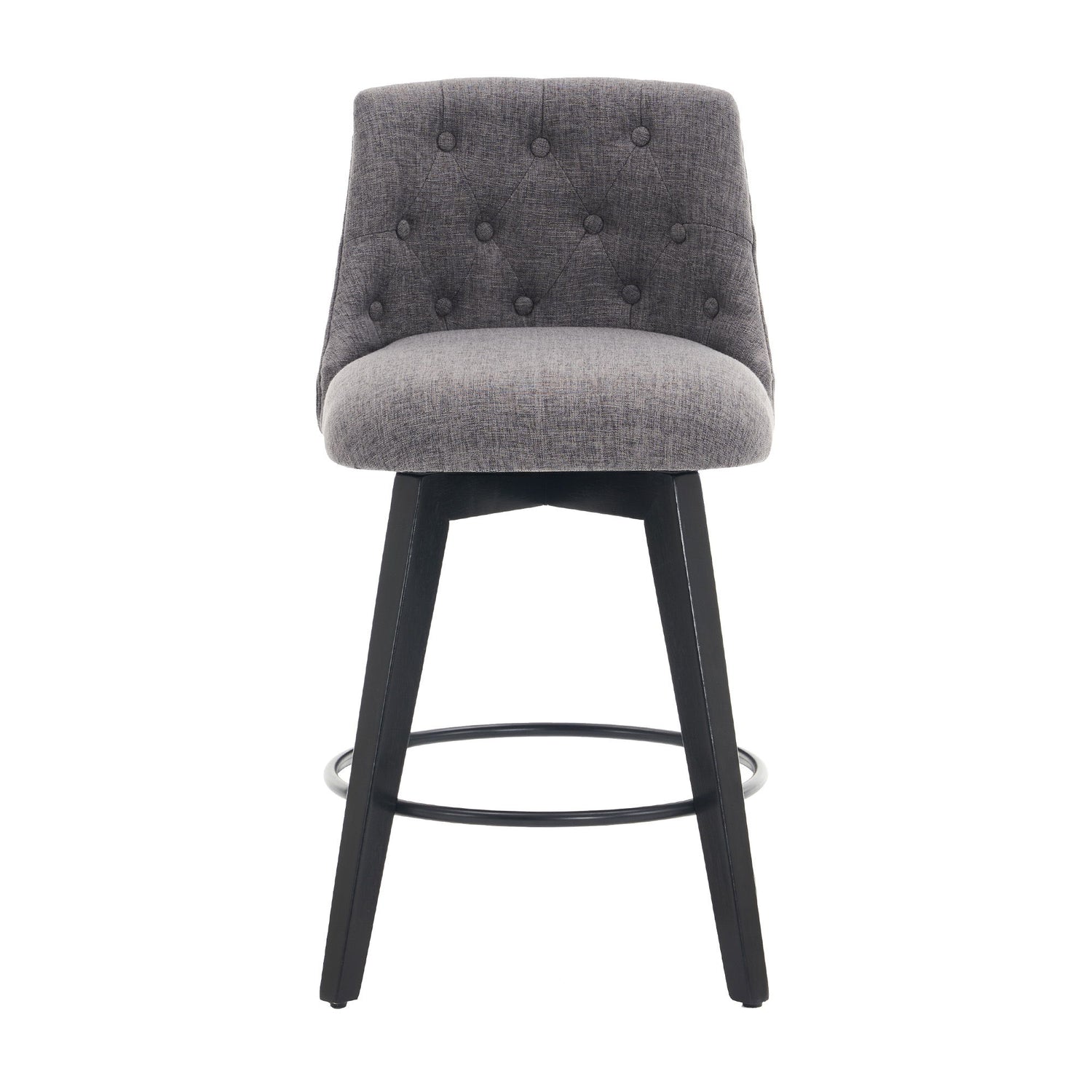 Swivel Bar Stools &amp; Button Tufted Back (Set of 2)