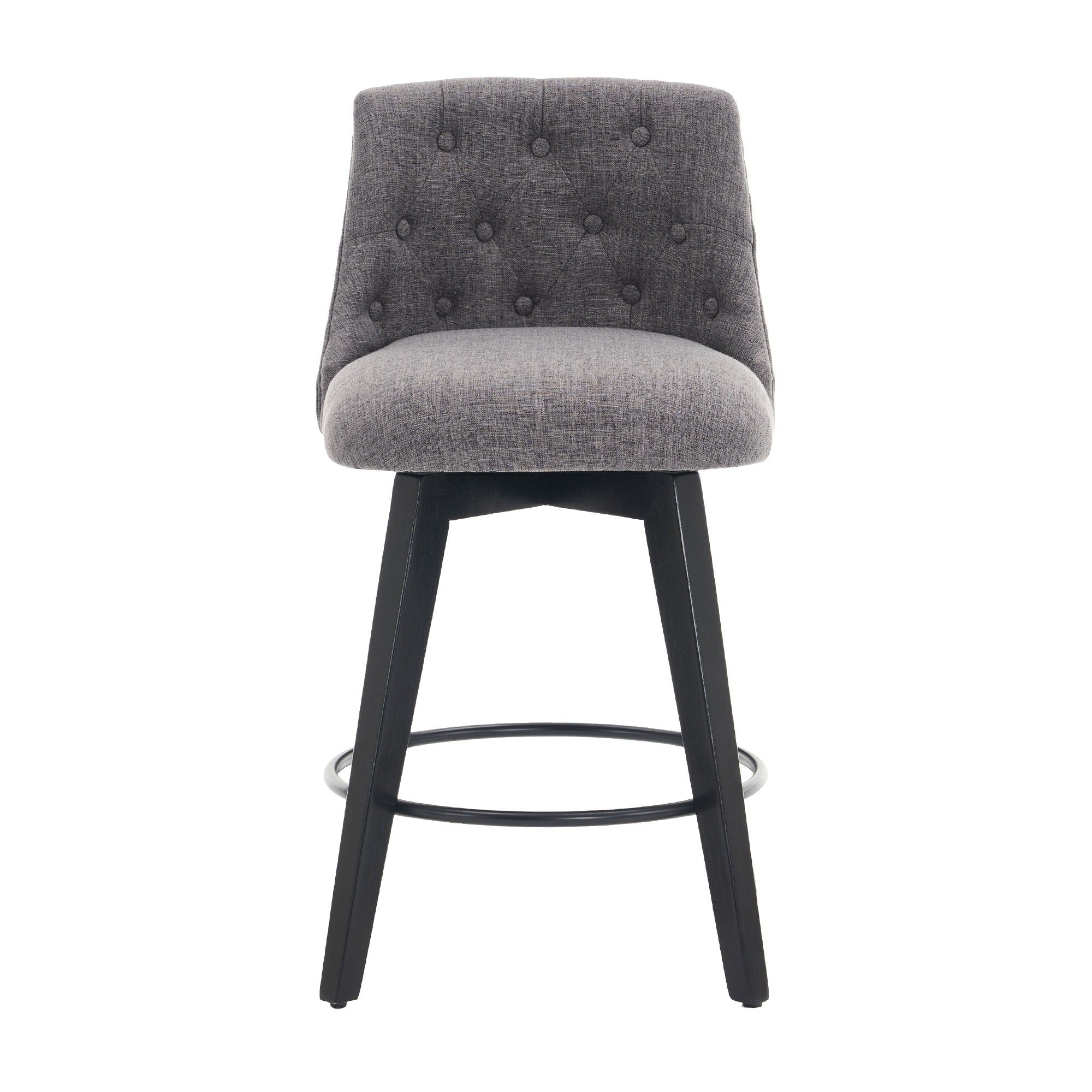Swivel Bar Stools &amp; Button Tufted Back (Set of 2)