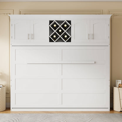 Murphy Wall Bed With Top Cabinets &amp; Wine Rack
