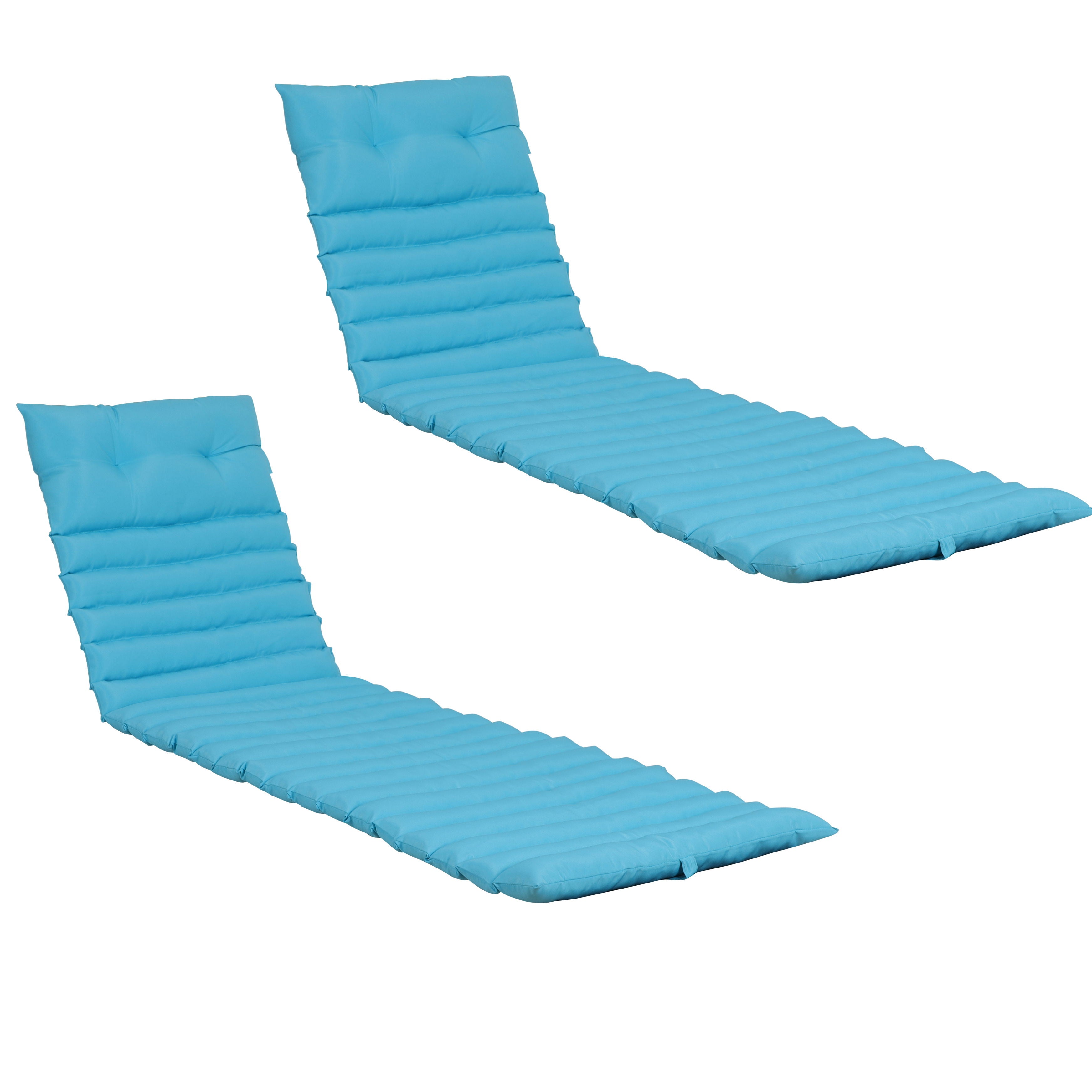 72.83&quot; Outdoor Lounge Chairs (Set of 2), Cushion Replacement Patio Funiture Seat Cushion Chaise Lounge Cushion