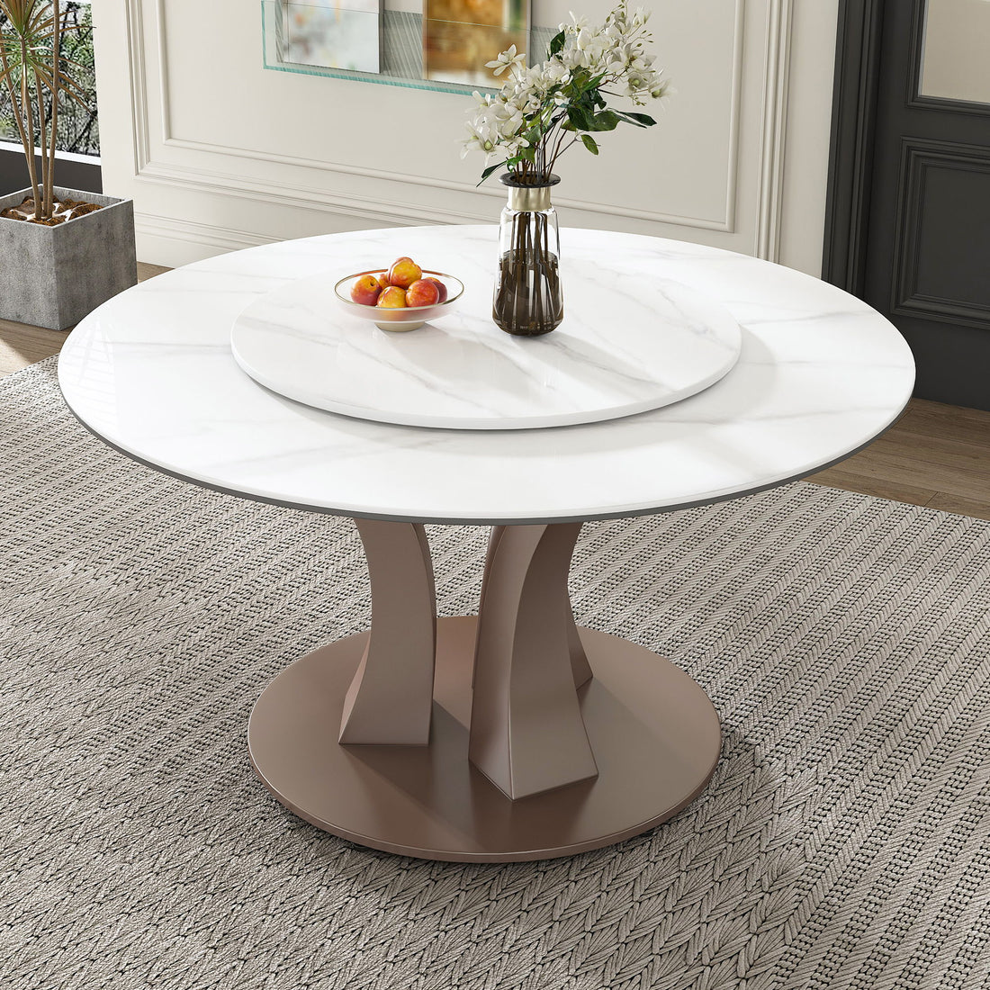 Table With Rotating Tray Scratch &amp; Heat For Kitchen &amp; Restaurant(Table Only - White