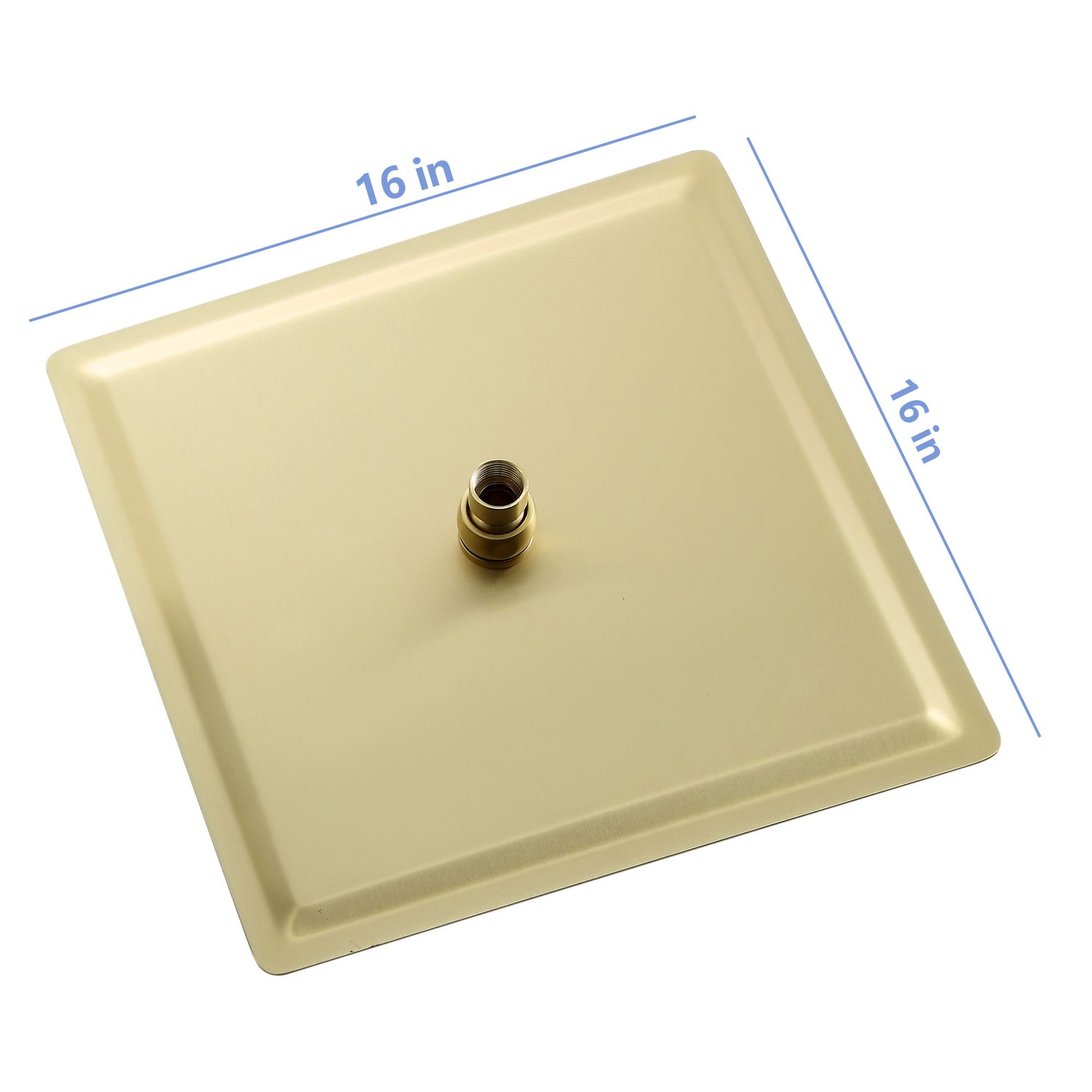 16&quot; Square Rainfall Shower Head Fixed Wall Mount With Full Body Coverage &amp; Self Cleaning Silicone Nozzles