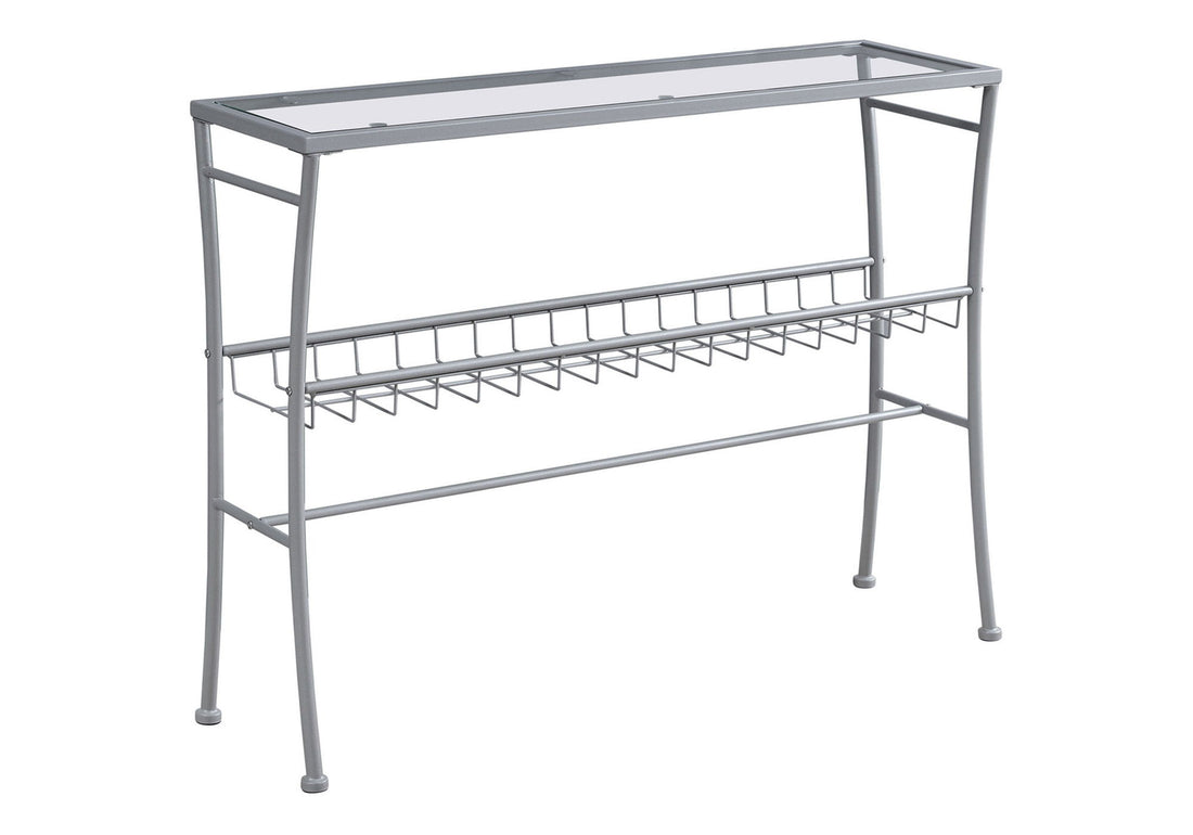 Accent Console Table For Entryway, Contemporary &amp; Modern - Silver