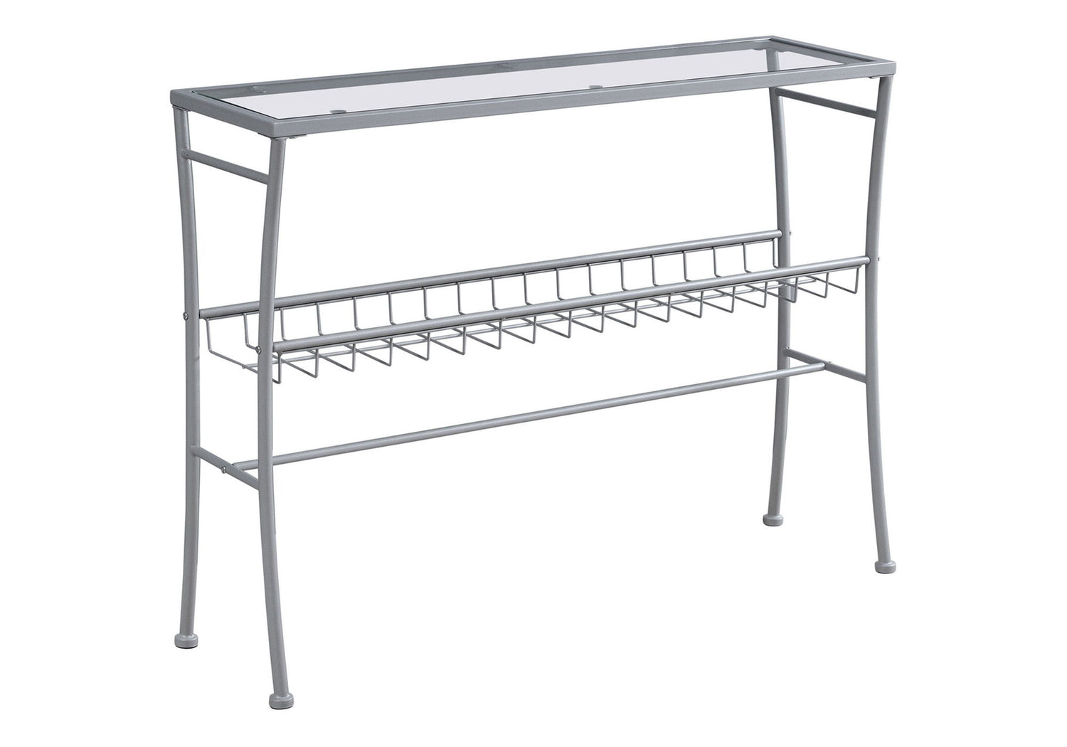 Accent Console Table For Entryway, Contemporary &amp; Modern - Silver