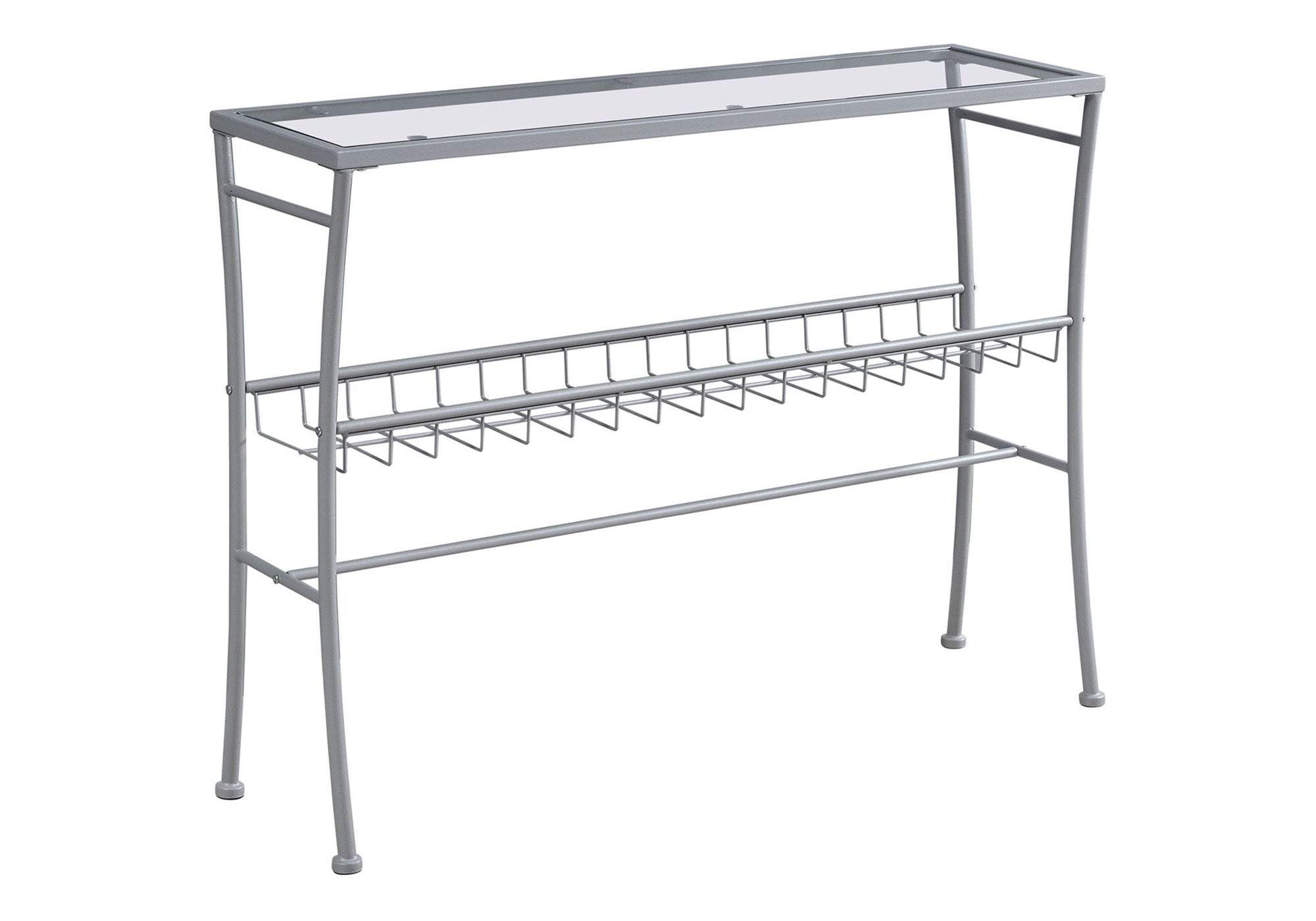Accent Console Table For Entryway, Contemporary &amp; Modern - Silver