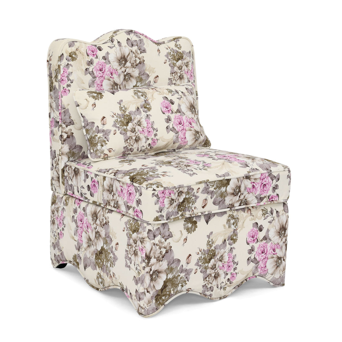 Stylish Flannel Dining Chair With Soft Cushion And Backrest