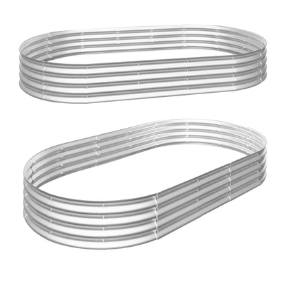 Heavy Duty Galvanized Raised Garden Bed Kit For Vegetables, Flowers &amp; Herbs