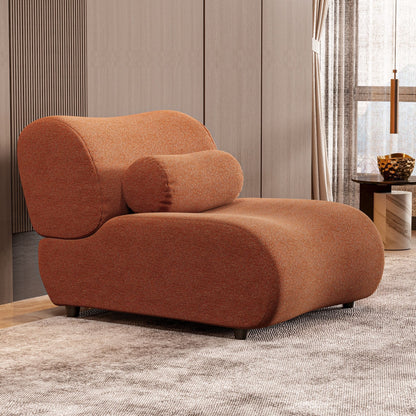 1 Piece Luxury Chenille Fabric Modular Sofa With Spring Cushions &amp; Hidden Legs
