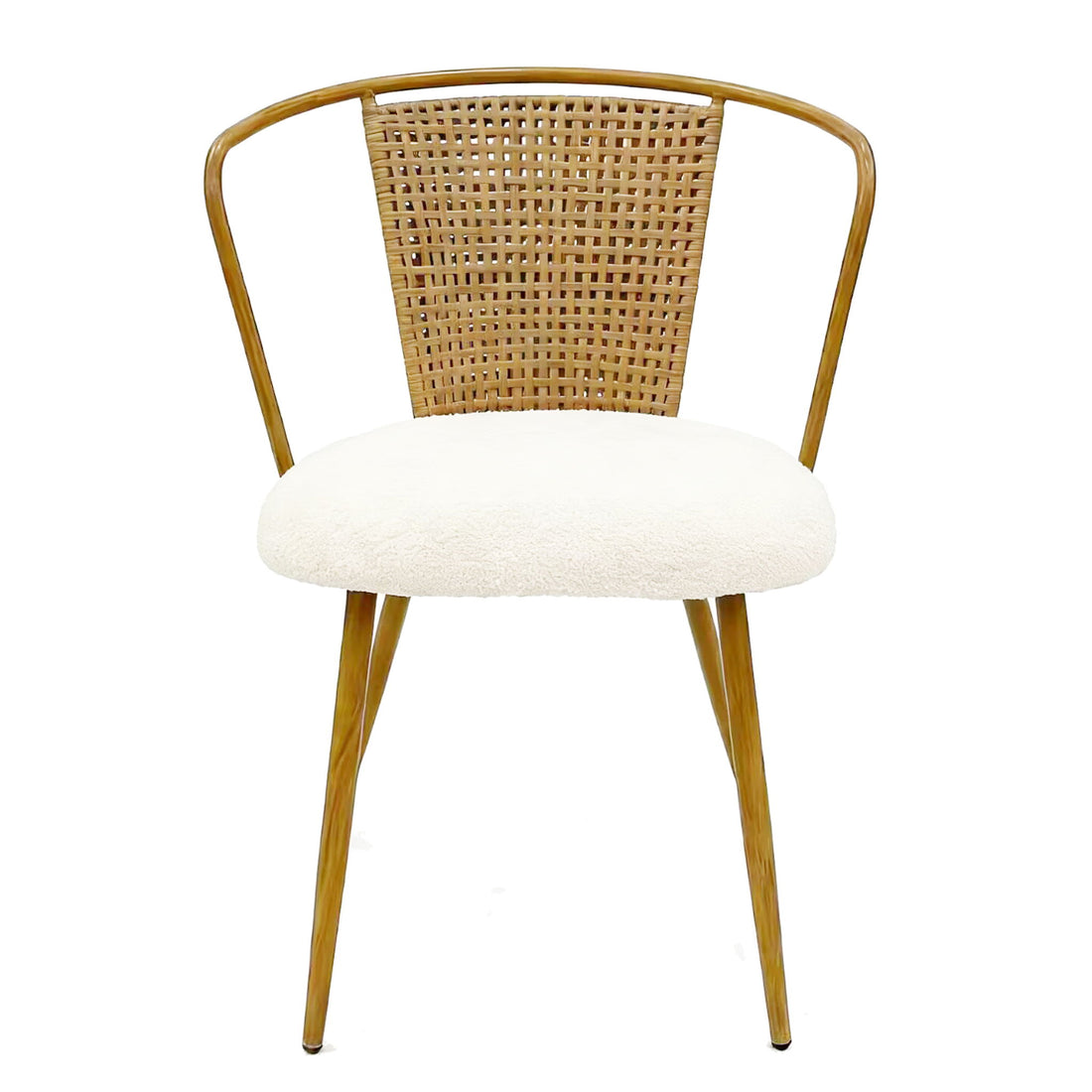 Dining Chairs With Wing Back Design For Kitchen (Set of 2) - Beige / Brown