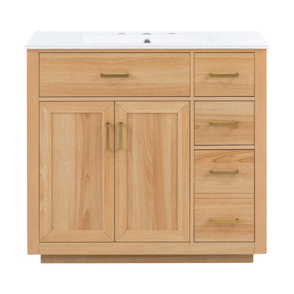 Bathroom Vanity &amp; Sink, Soft Close Doors &amp; Drawers - Wood