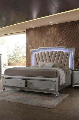 Kaitlyn - Bed With LED &amp; Storage