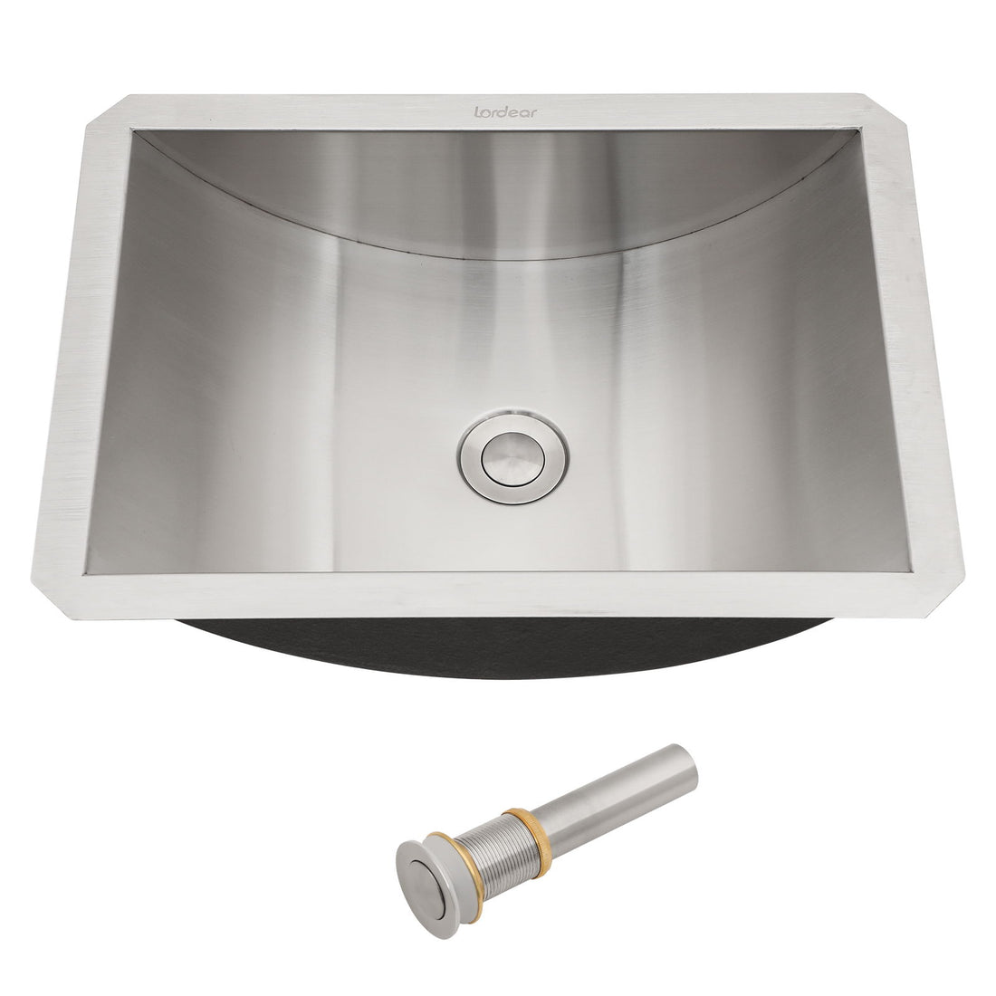 Undermount Bathroom Sink With Pop Up Drain, Durable Material, Easy Clean Nano Finish - Brushed Nickel