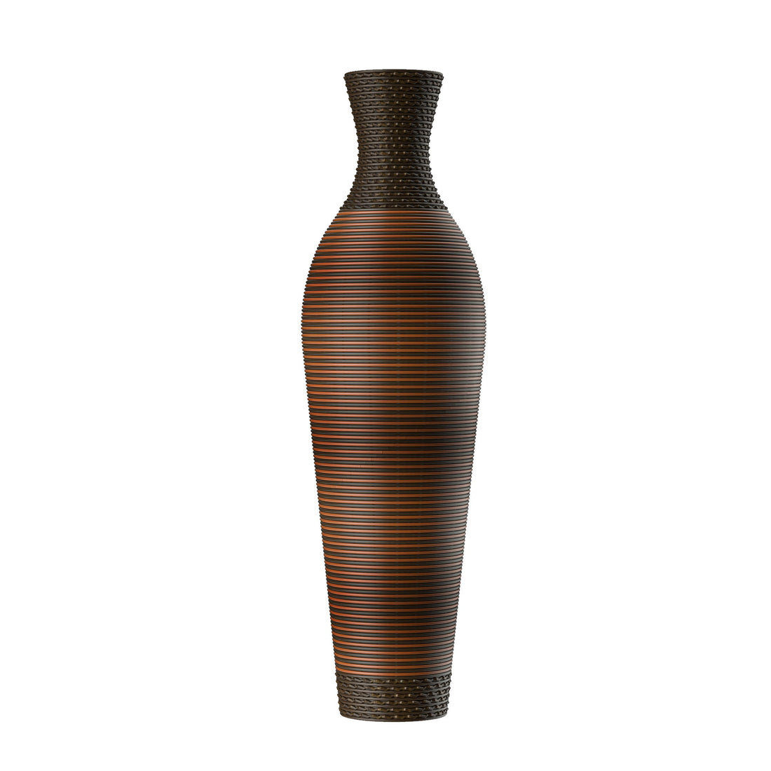 Tall Standing Designer Floor Vases With Elegant 2 Tone Finishes For Decorating