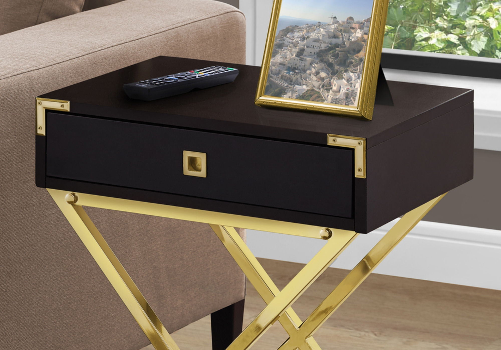 Accent Side Table, Storage Drawer, Stylish Design Contemporary &amp; Modern