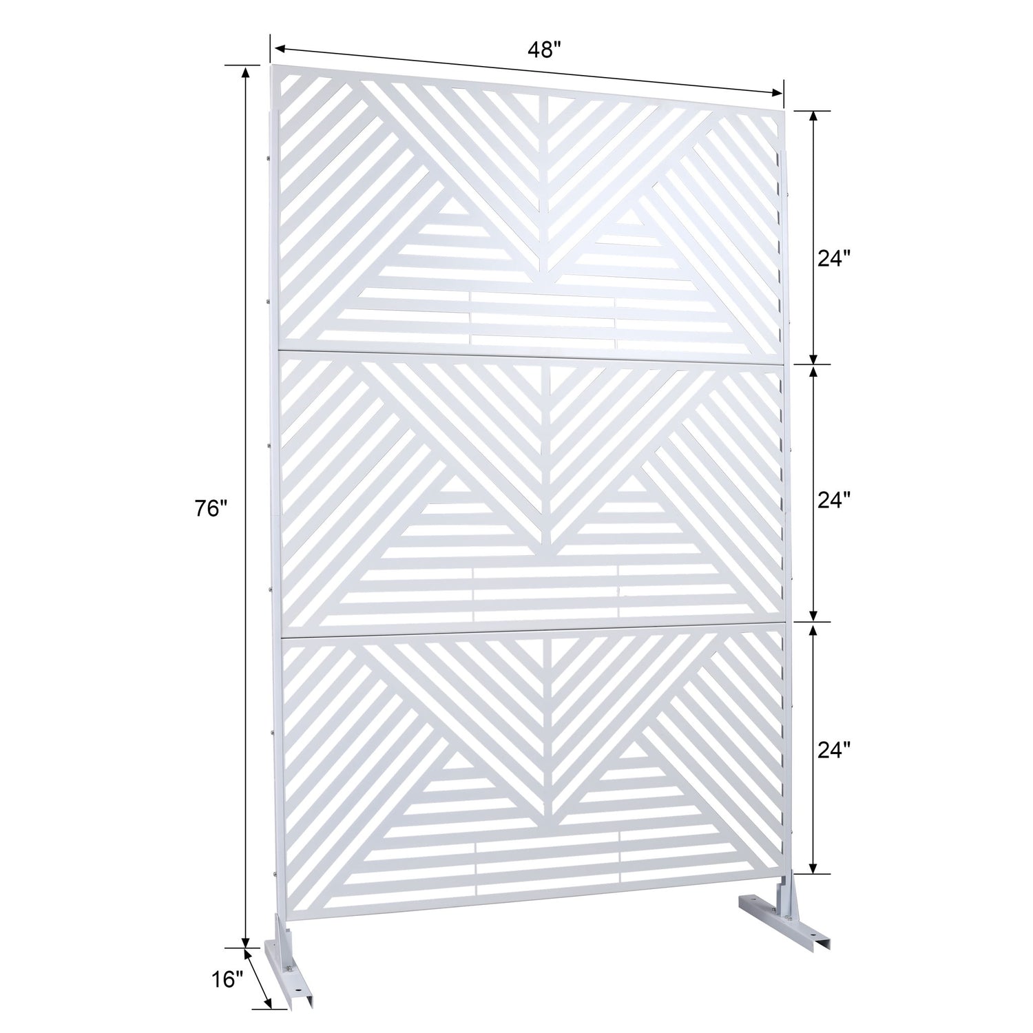 Freestanding Outdoor &amp; Indoor Freestanding Metal Privacy Screen