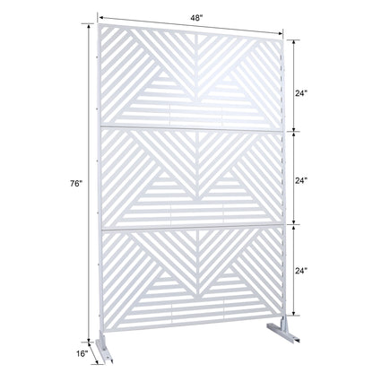 Freestanding Outdoor &amp; Indoor Freestanding Metal Privacy Screen