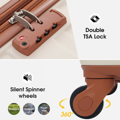 Luggage With Tsa Lock Spinner Wheels Hardside Expandable Luggage Travel Suitcase Check In Luggage ABS 24&quot;
