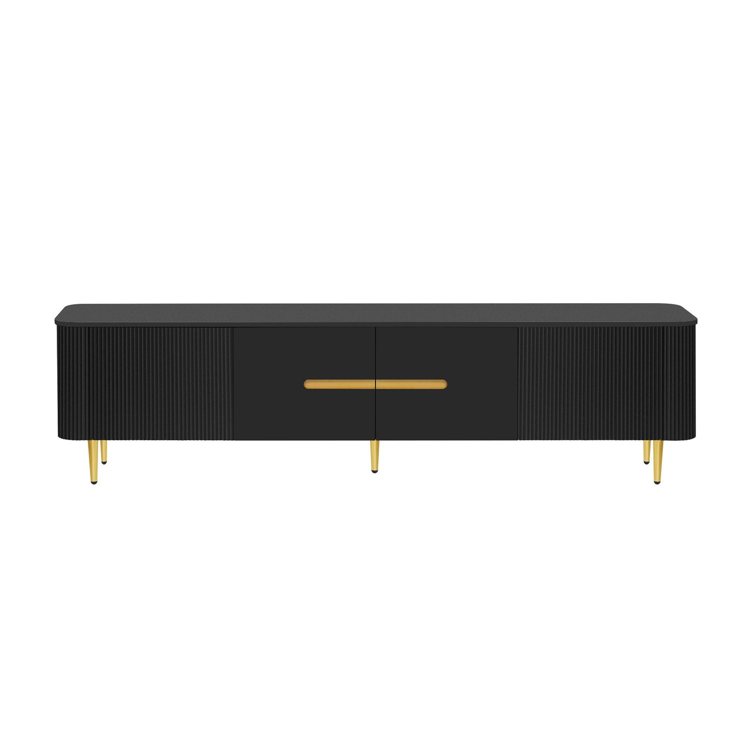 Minimalist TV Stand For TVs Up To 85&quot;, Modern Entertainment Center Media Console With 4 Spacious Cabinets For Living Room