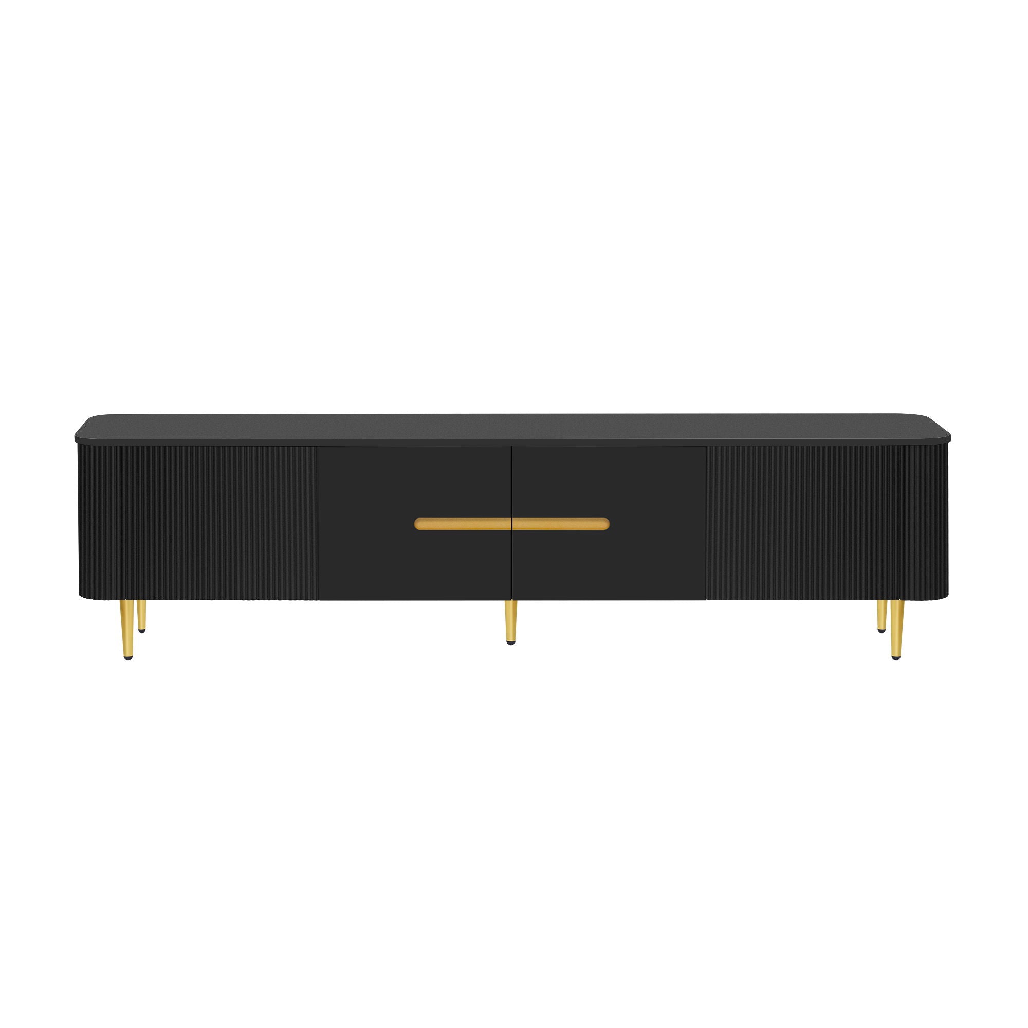 Minimalist TV Stand For TVs Up To 85&quot;, Modern Entertainment Center Media Console With 4 Spacious Cabinets For Living Room