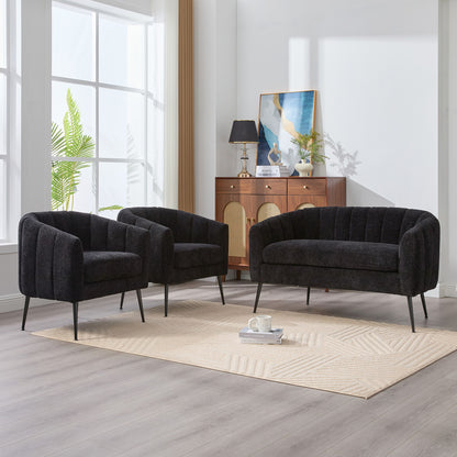 3 Piece Living Room Furniture Set Sofa &amp; Armchairs