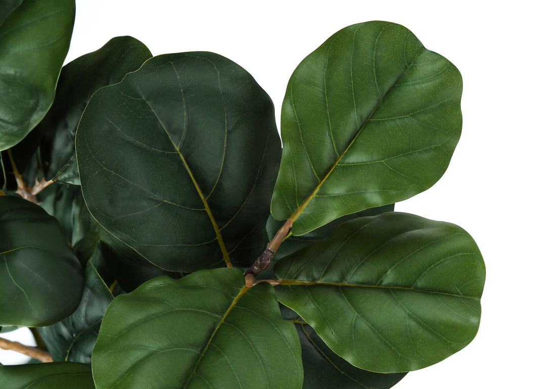 32&quot; Tall, Artificial Plant, Fiddle Tree, Indoor, Faux, Fake, Floor, Greenery, Potted, Real Touch, Decorative - Green / Black