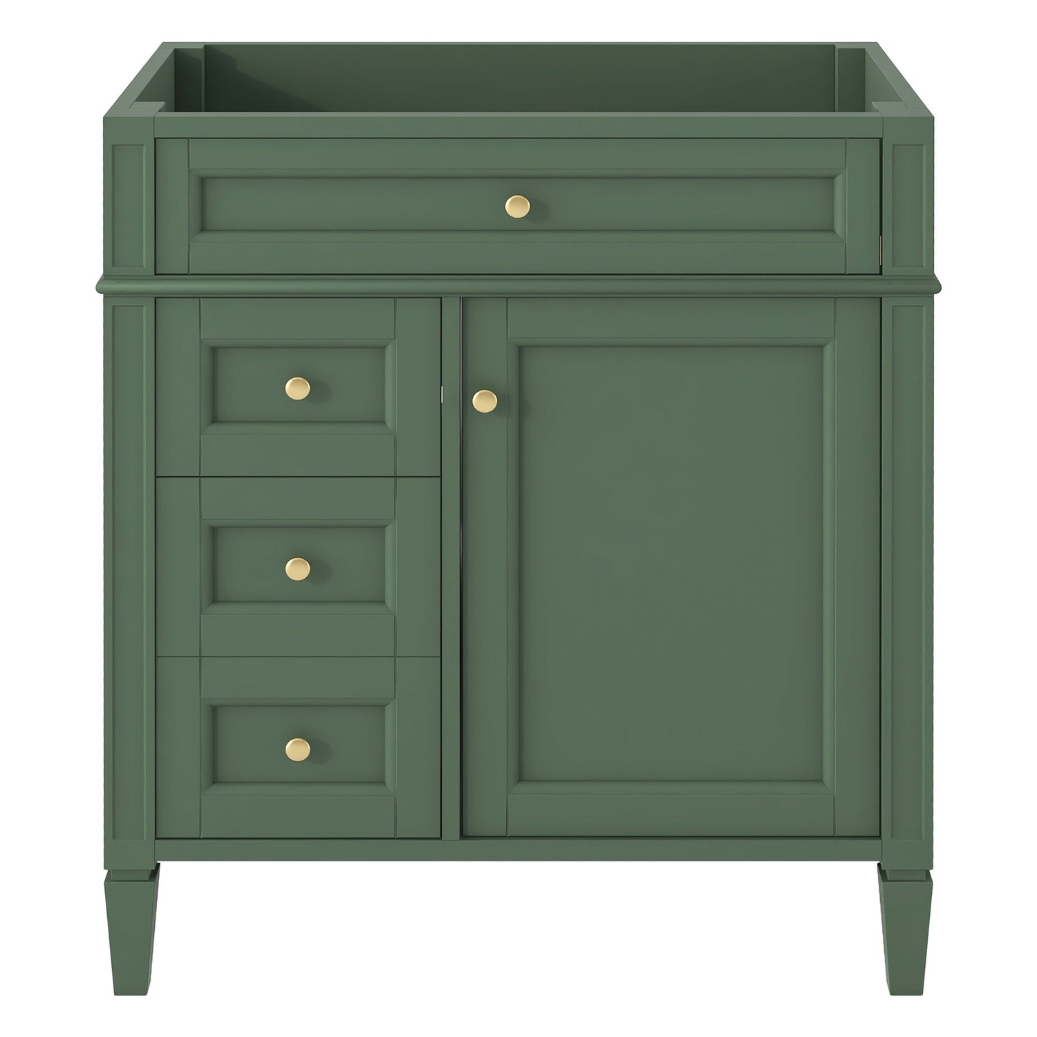 Bathroom Vanity With 2 Drawers And Tip-Out Drawer, Storage Cabinet