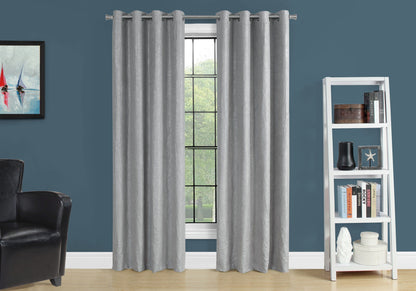 2 Pieces Set, Curtain Panel, Room Darkening, Grommet, Contemporary &amp; Modern