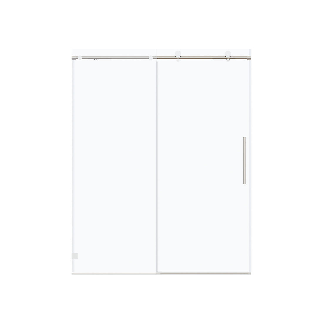 Frameless Single Sliding Soft Close Shower Doors, 5 / 16" Sgcc Tempered Glass - Chrome