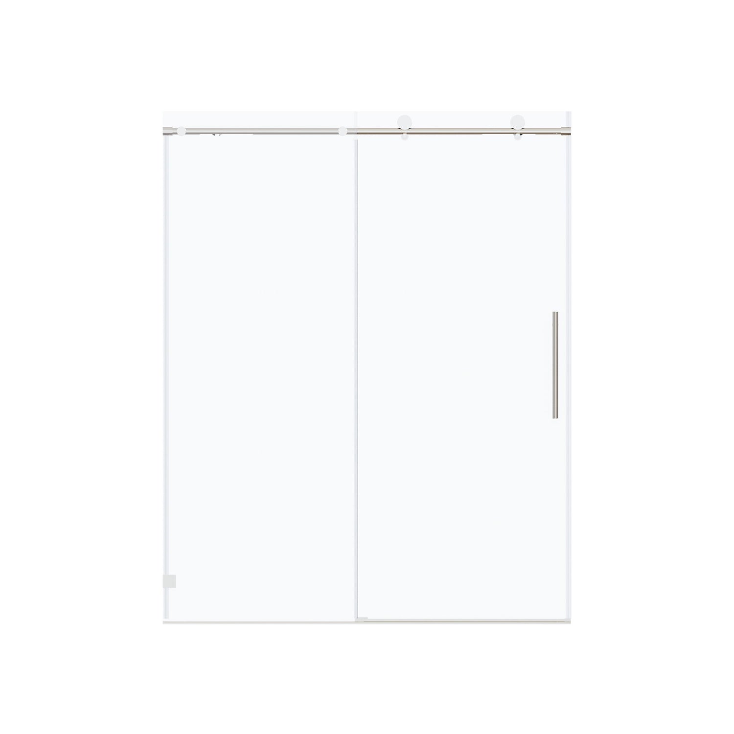 Frameless Single Sliding Soft Close Shower Doors, 5/16" Sgcc Tempered Glass