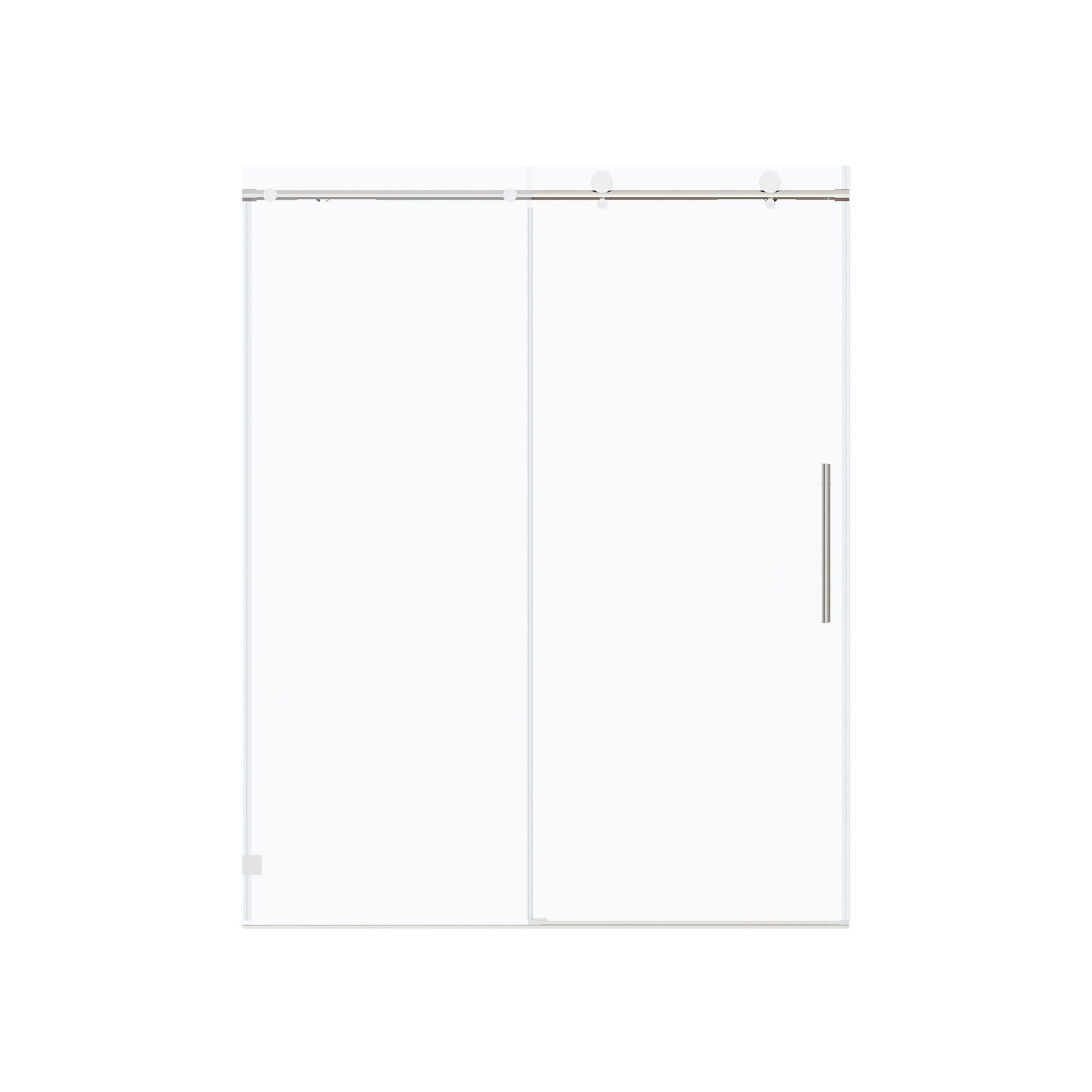 Frameless Single Sliding Soft Close Shower Doors, 5/16" Sgcc Tempered Glass