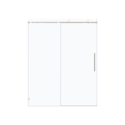 Frameless Single Sliding Soft Close Shower Doors, 5/16" Sgcc Tempered Glass