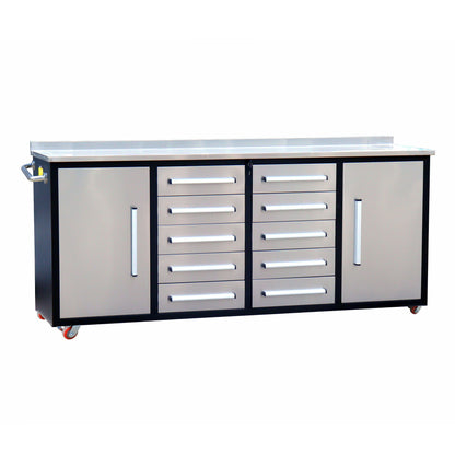 Storage Cabinets With Workbench (10 Drawers &amp; 2 Cabinets)