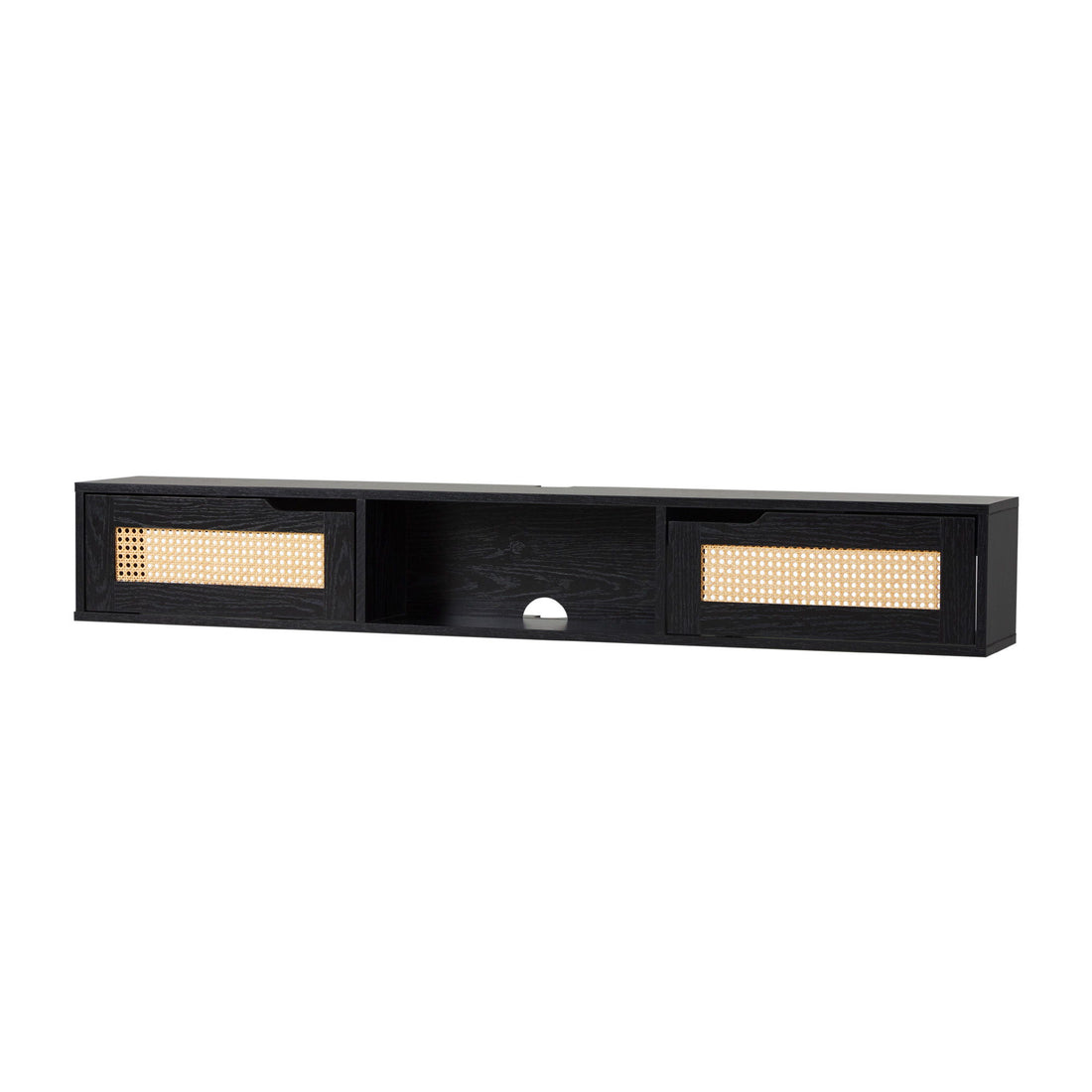 Modern Rattan Door Floating TV Stand For TVs Up To 65&quot;