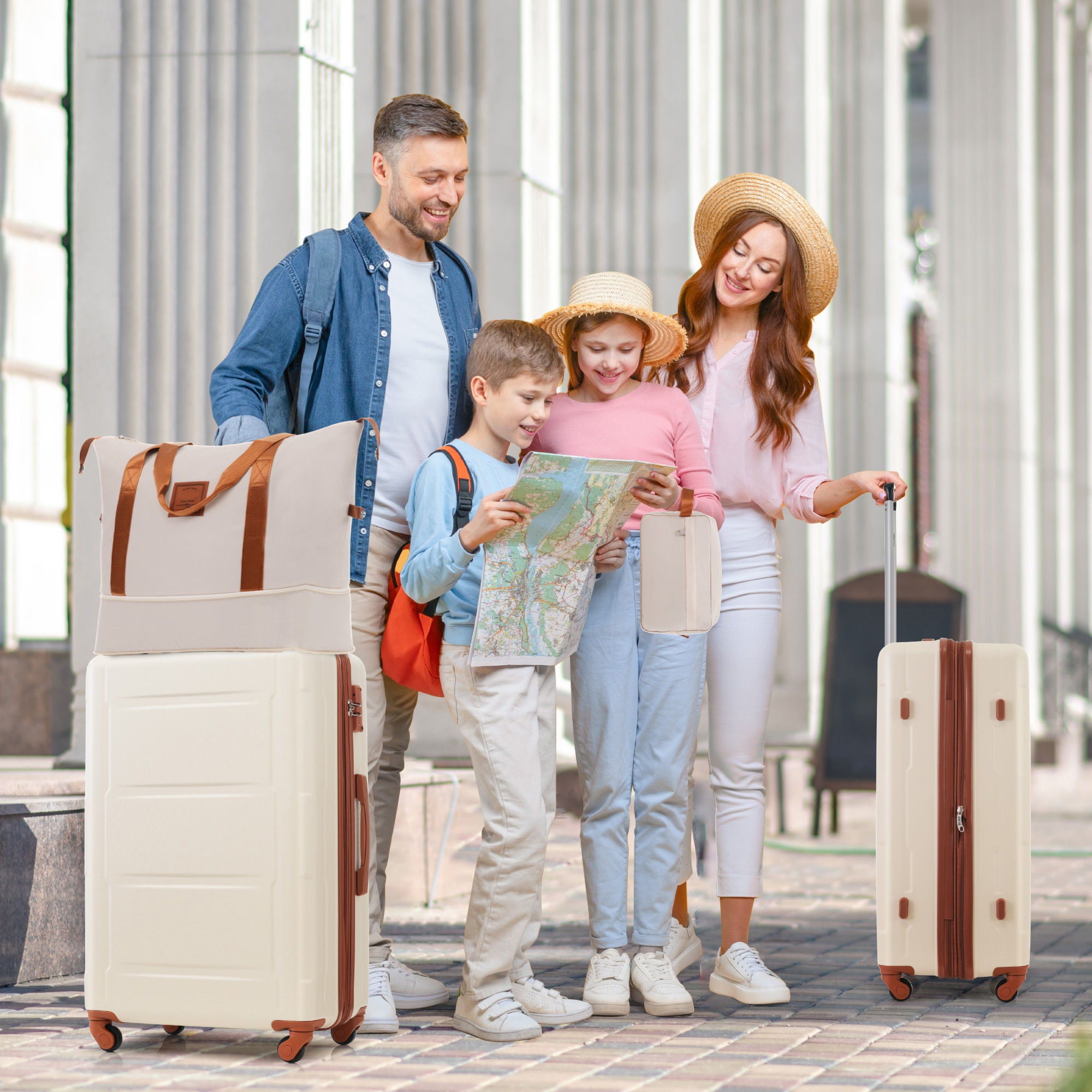 2 Piece Luggage Set With Bags Expanable Spinner Wheels ABS Lightweight Suitcase With Tsa Lock 20&quot; / 28&quot;