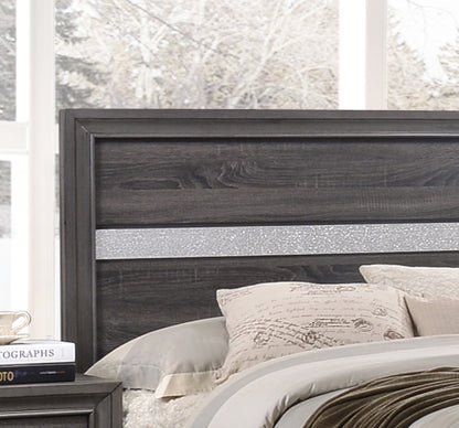 Matrix Traditional Queen 4 piece Storage Bedroom Set made with Wood in Gray