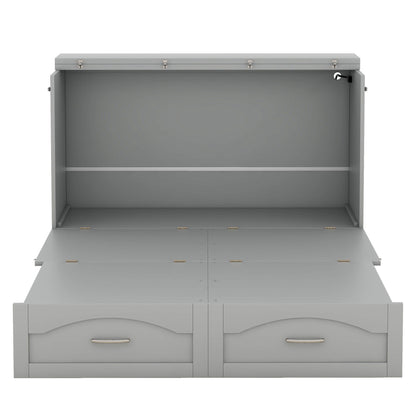 Murphy Wall Bed With Drawer And A Set Of Sockets &amp; USB Ports, Pulley Structure Design